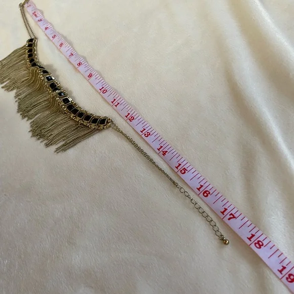 Black and gold chain necklace - Picture 3 of 4